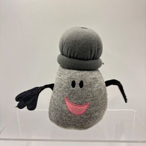 Vintage Blues Clues Mr Salt Plush Toy Eden LLC Grey Fabric Shaker 6 inch 1998